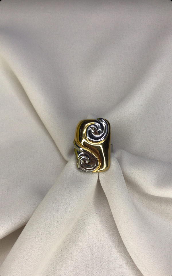 gold&silver spiral ring Image 2 Preview