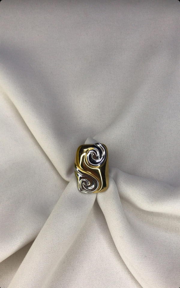 gold&silver spiral ring Image 3 Preview