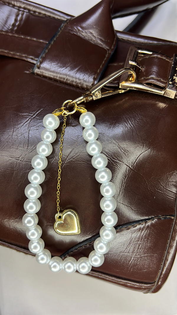 gold heart bag charm Image 4 Preview