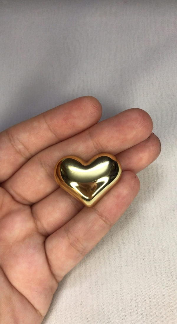 gold heart earrings  Image 2 Preview