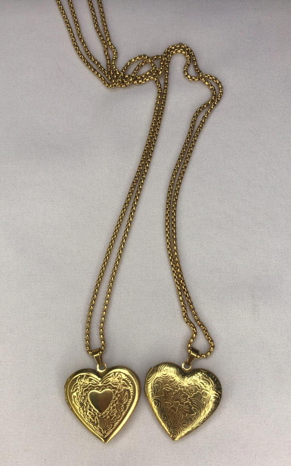 gold heart locket  Image 1 Preview