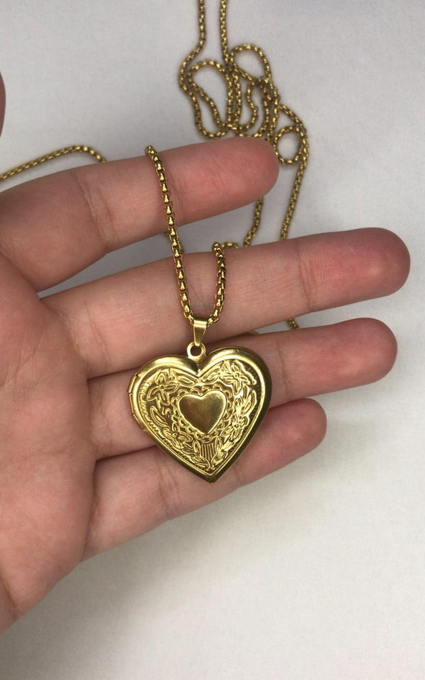 gold heart locket  Image 3 Preview