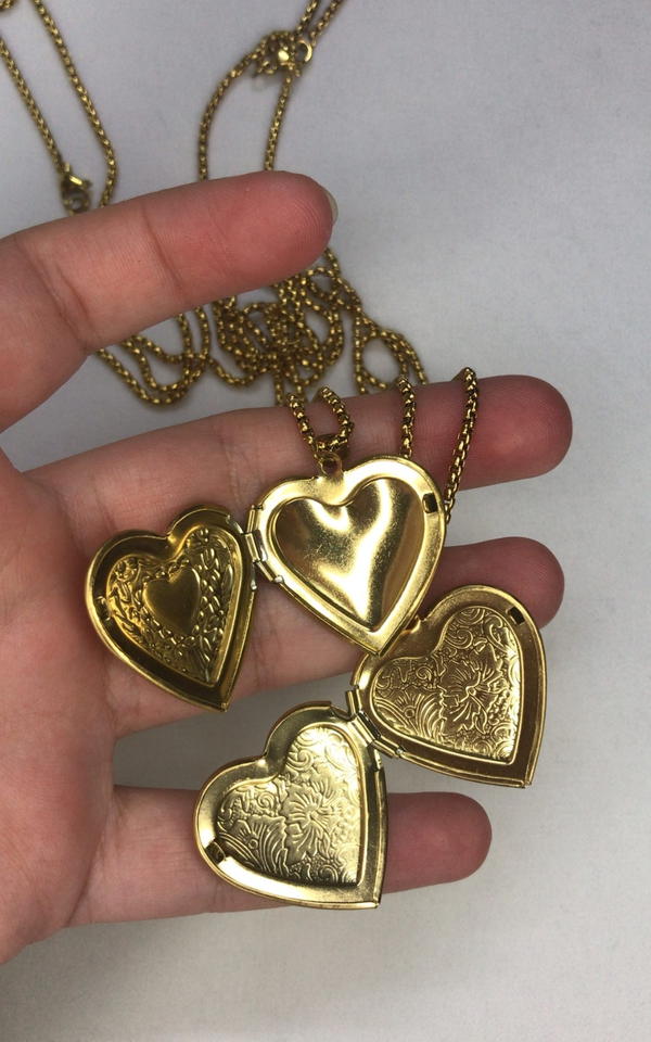 gold heart locket  Image 5 Preview