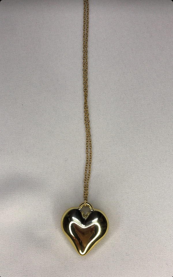 gold heart (stainless necklace) Image 5 Preview