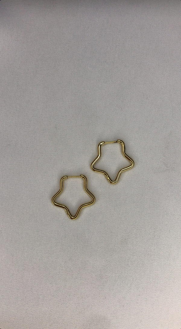 gold star hoops Image 2 Preview