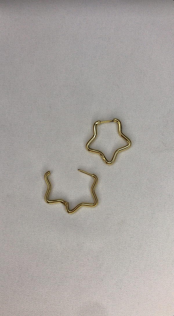 gold star hoops Image 3 Preview