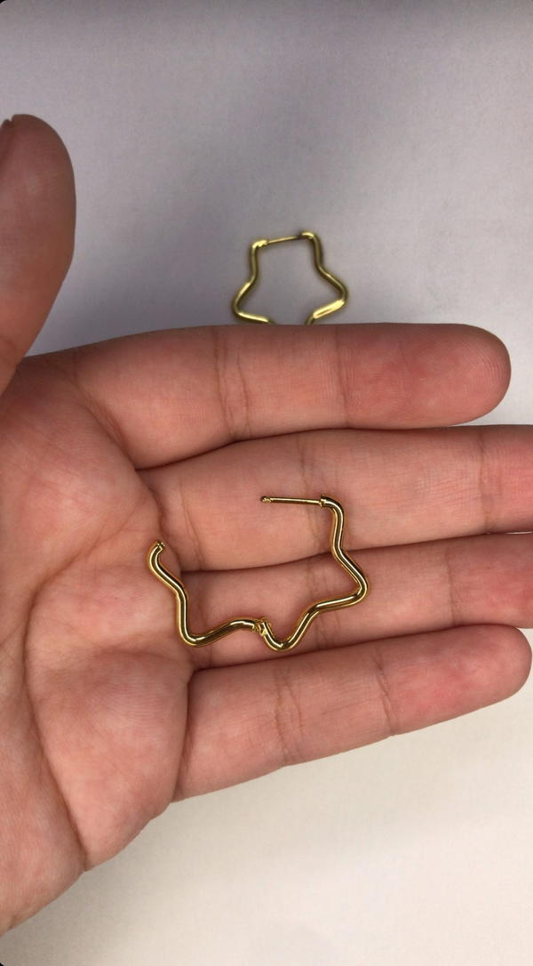 gold star hoops Image 6 Preview