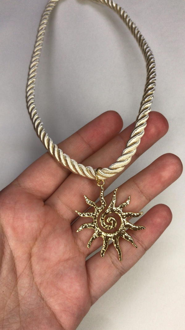 gold sun necklace  Image 6 Preview