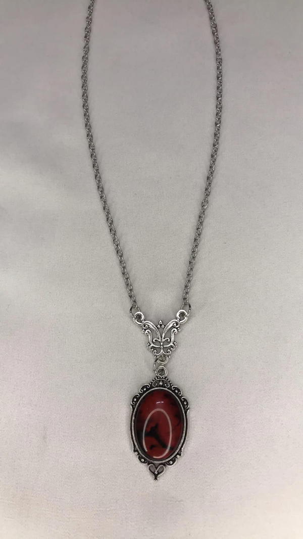 gothic red necklace (silver) Image 1 Preview