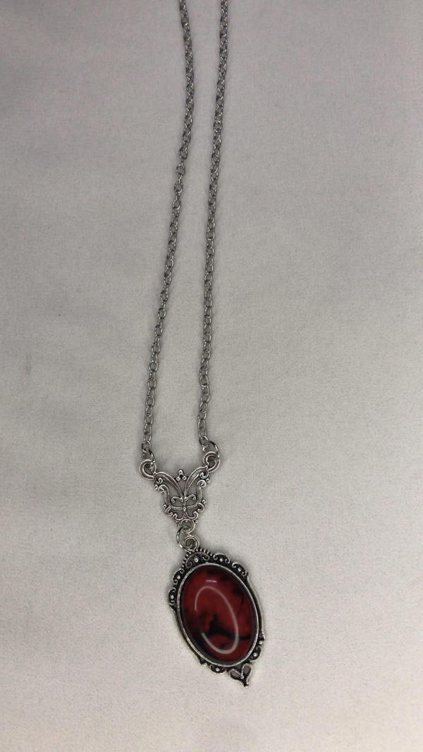 gothic red necklace (silver) Image 4 Preview