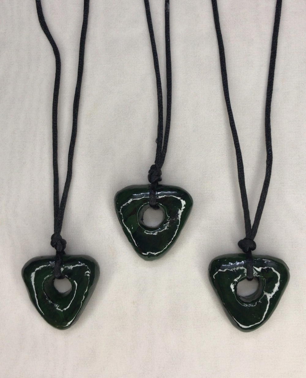 green clay necklace  Preview Image