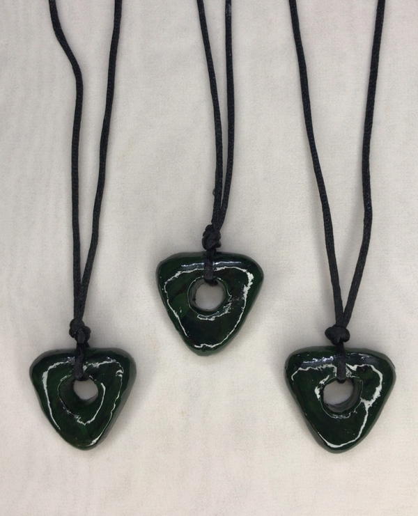 green clay necklace  Image 1 Preview