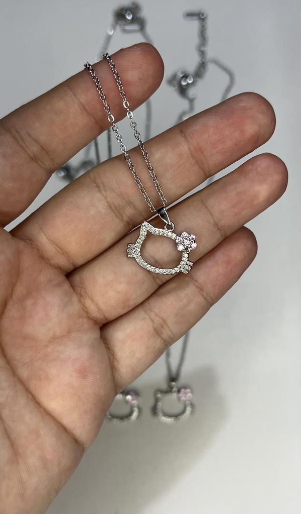 hello kitty silver necklace  Image 4 Preview