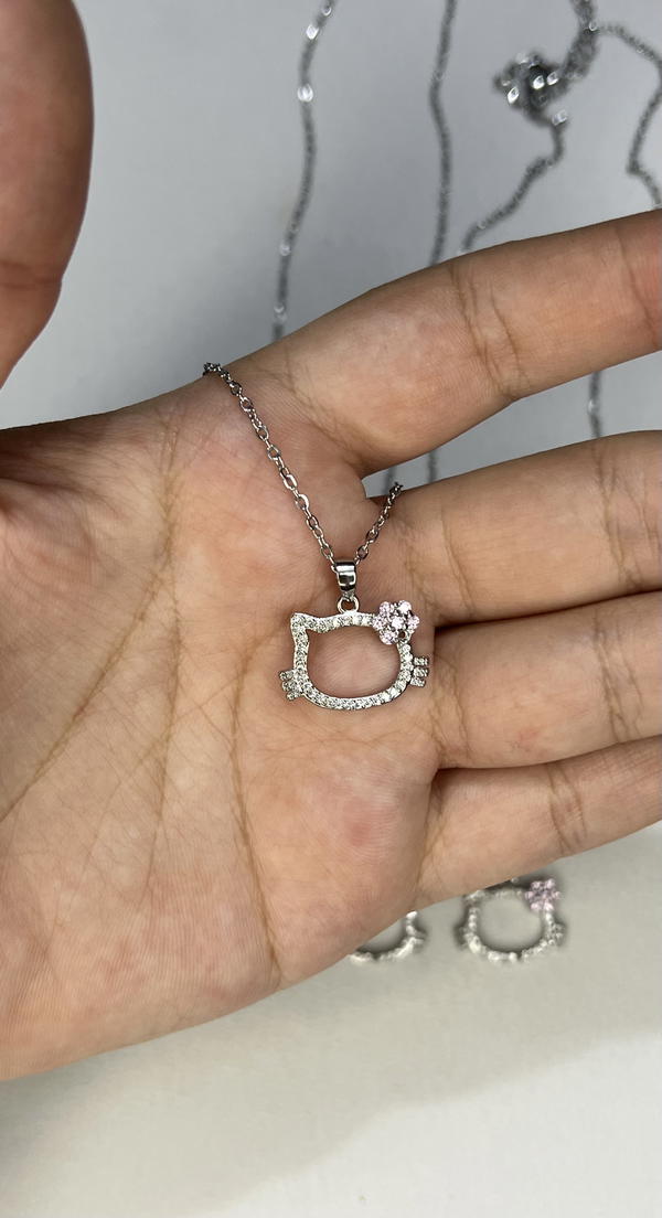 hello kitty silver necklace  Image 5 Preview