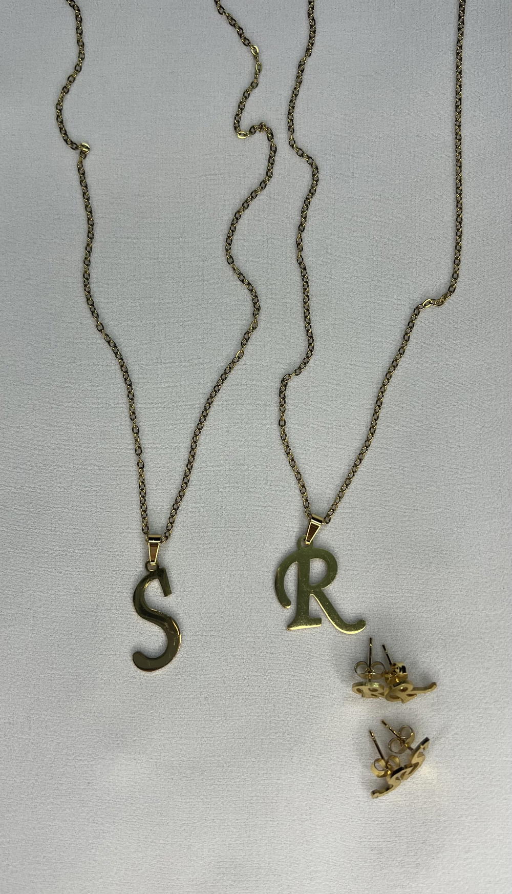 initial necklaces with earrings  Preview Image