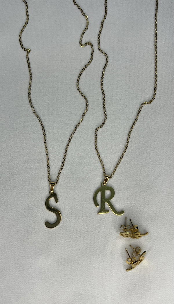 initial necklaces with earrings  Image 1 Preview
