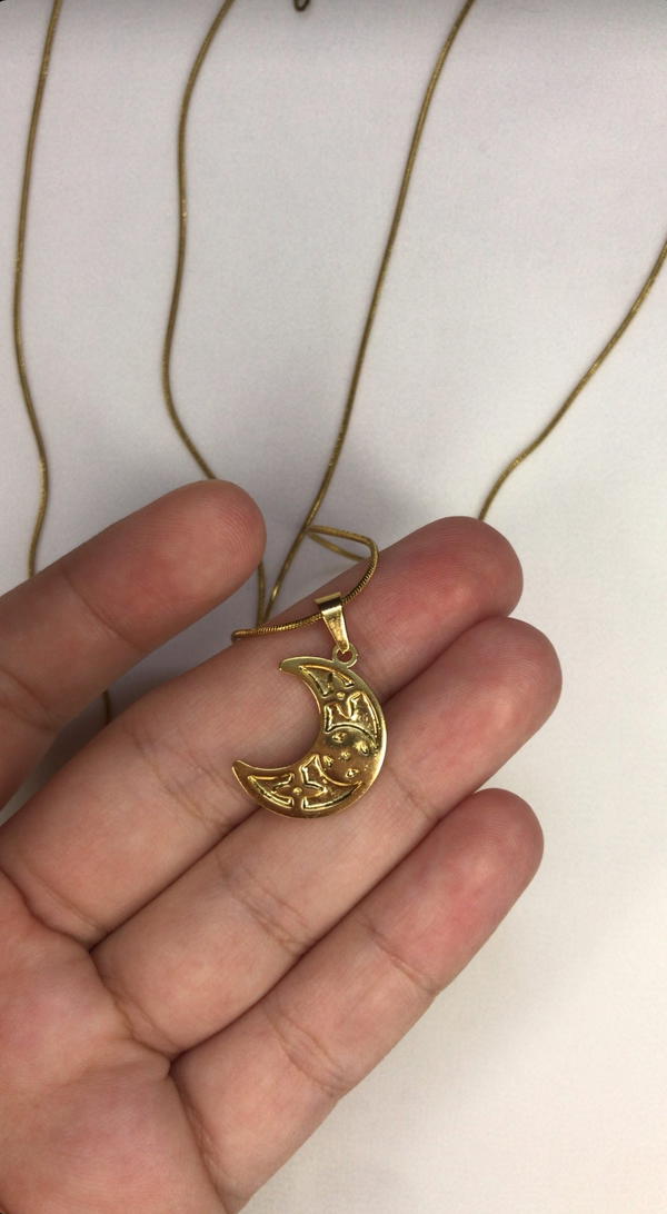 moon stainless necklace  Image 6 Preview