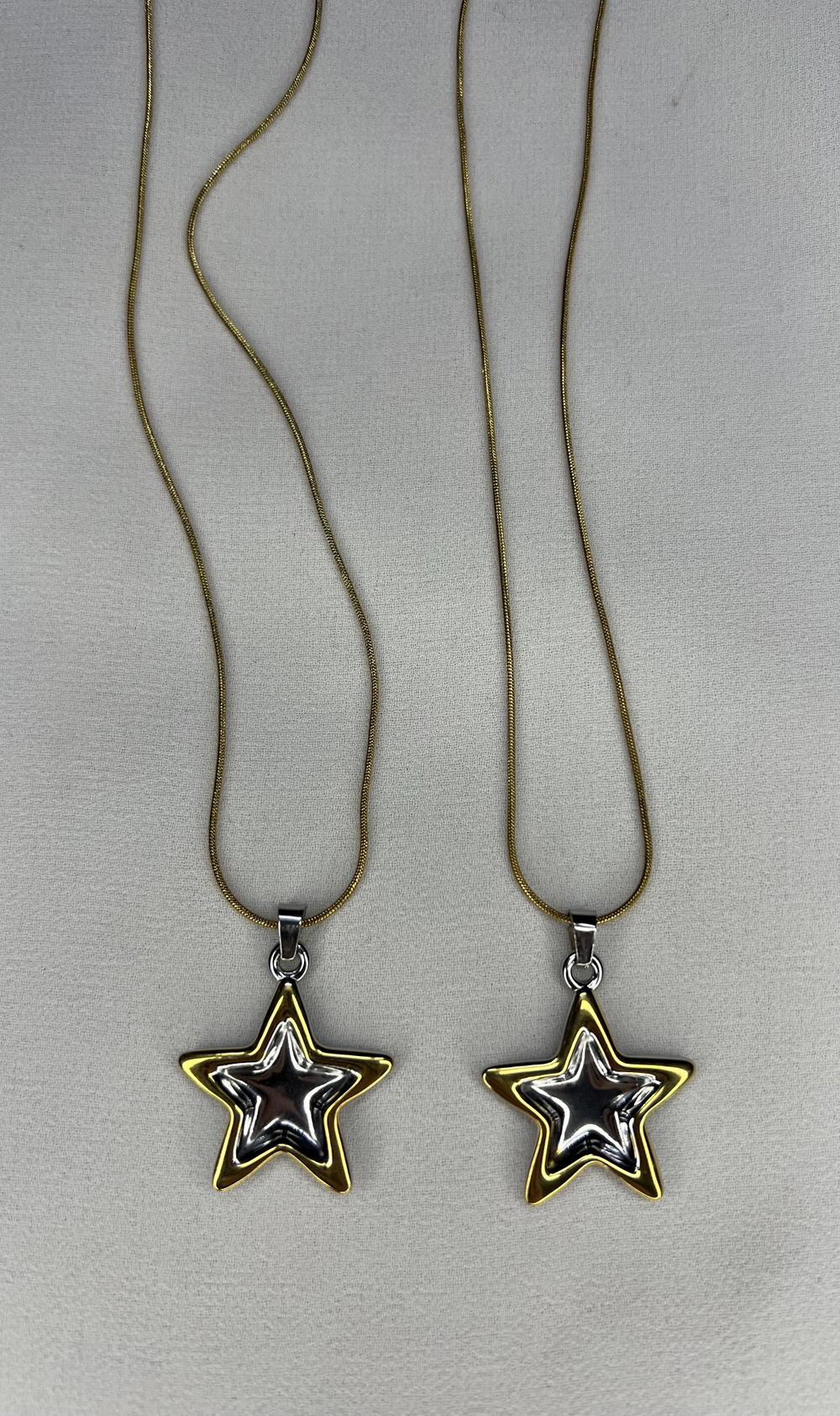 Gold&silver star necklace  Preview Image