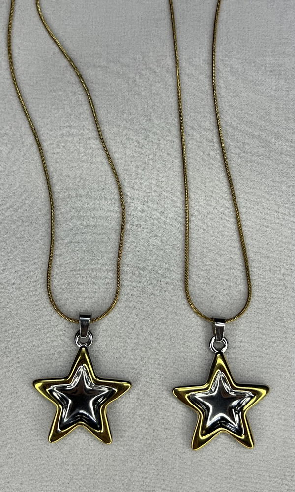 Gold&silver star necklace  Image 2 Preview