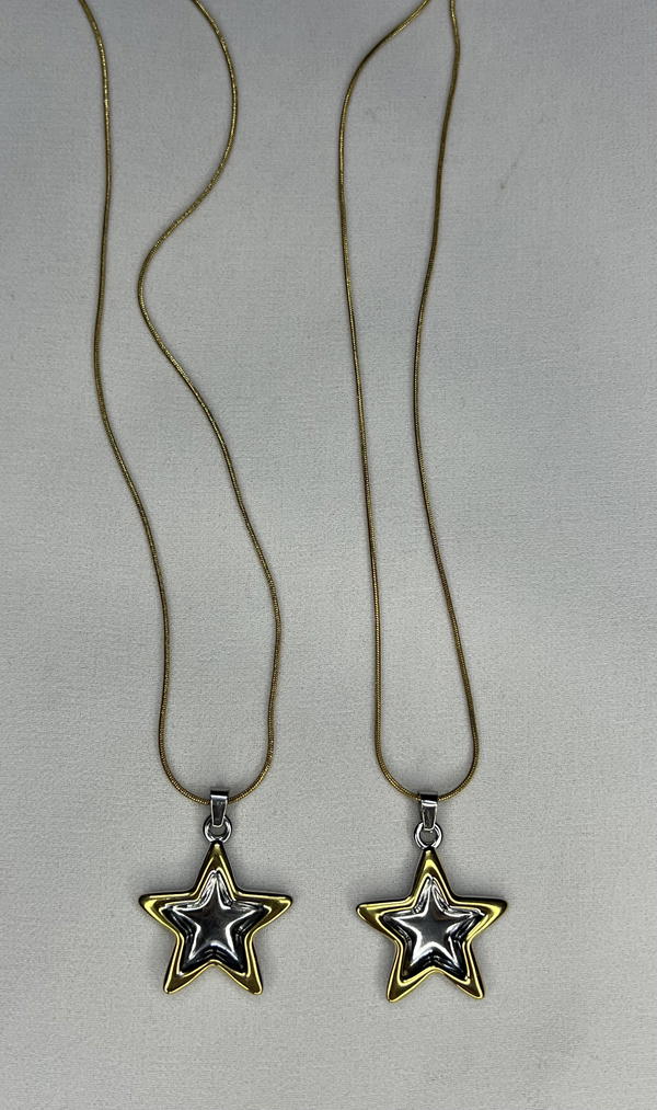 Gold&silver star necklace  Image 3 Preview