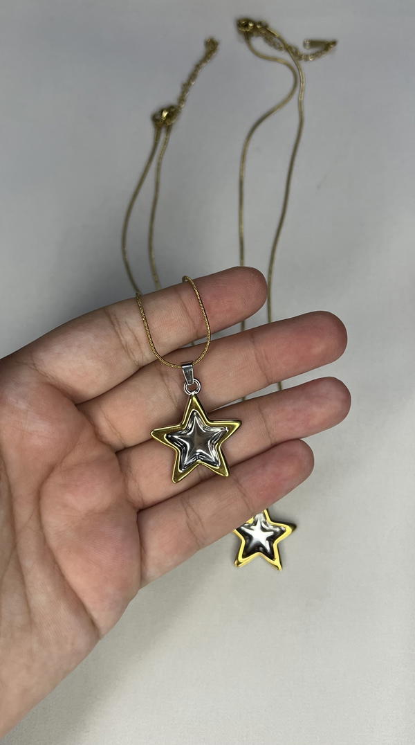 Gold&silver star necklace  Image 4 Preview