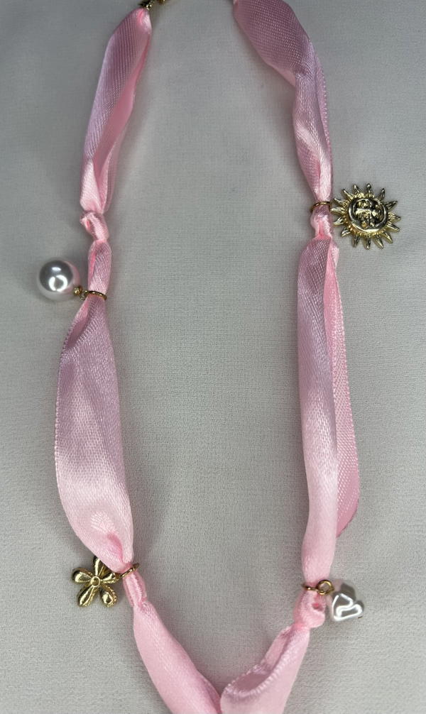 pink heart necklace  Image 4 Preview