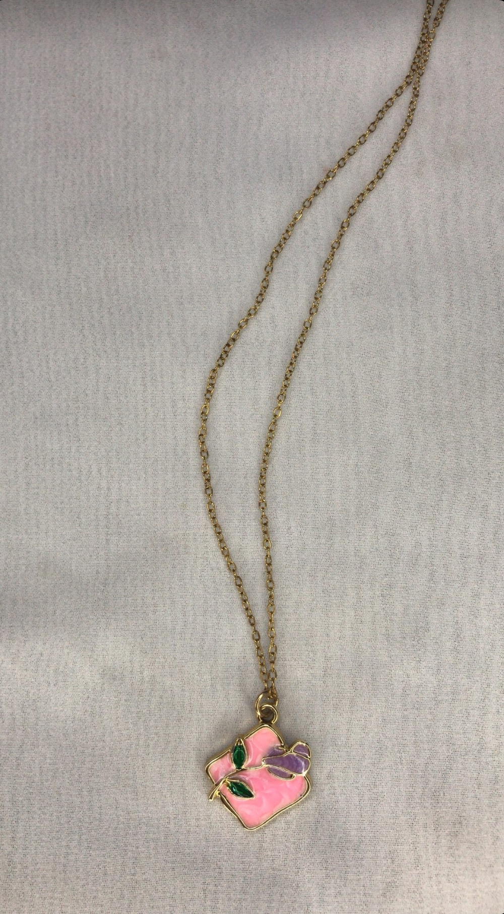 pinky flower necklace  Preview Image