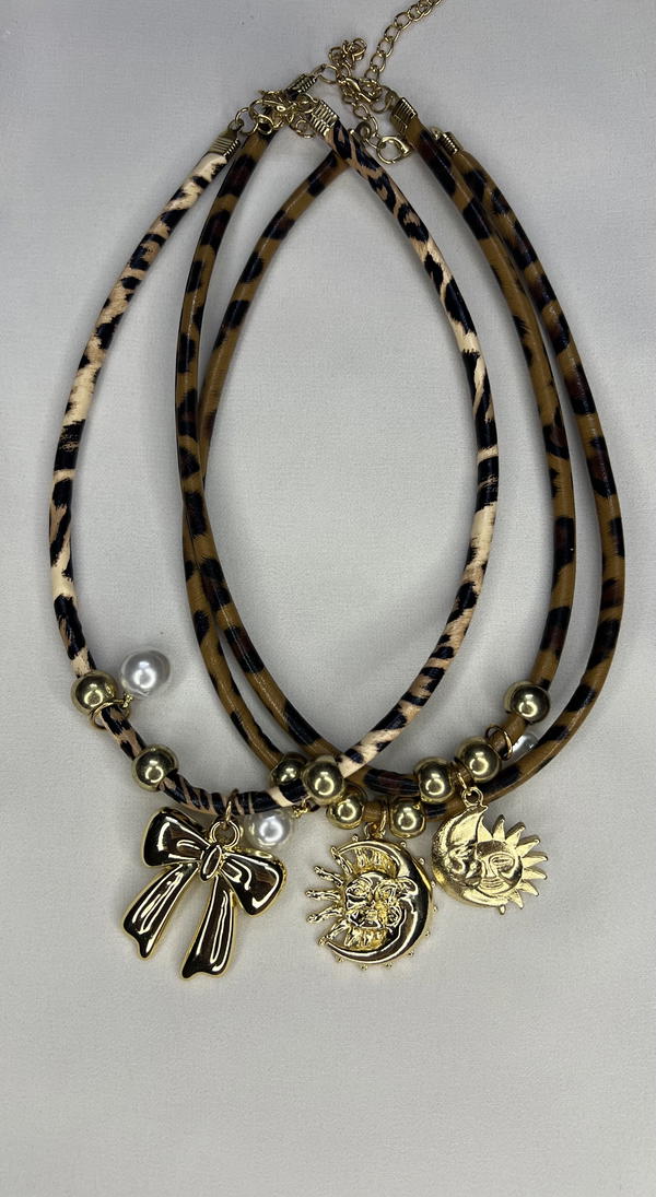 printed leather necklace  Image 1 Preview