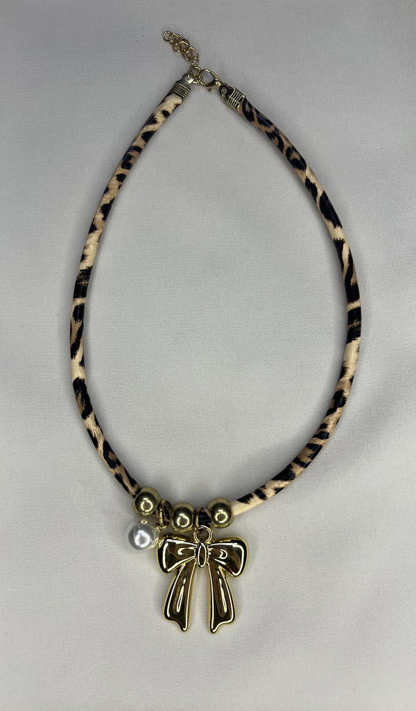 printed leather necklace  Image 3 Preview