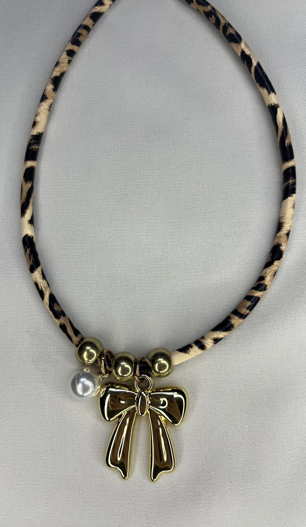 printed leather necklace  Image 4 Preview