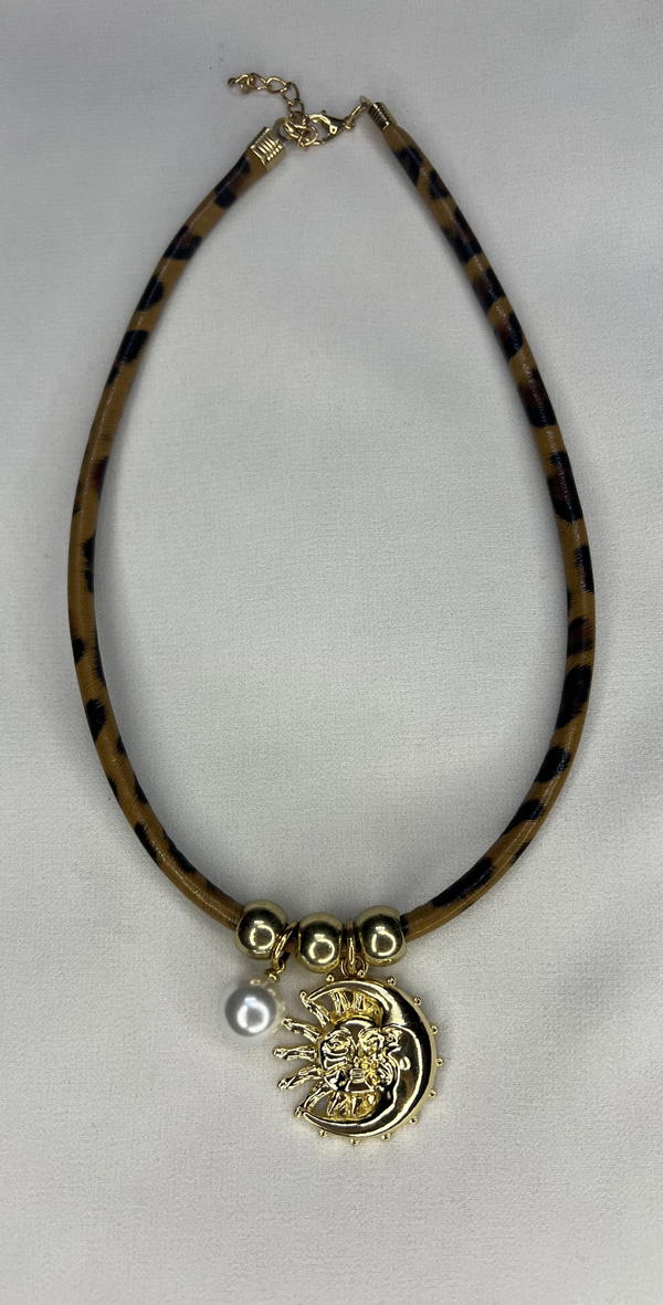 printed leather necklace  Image 7 Preview