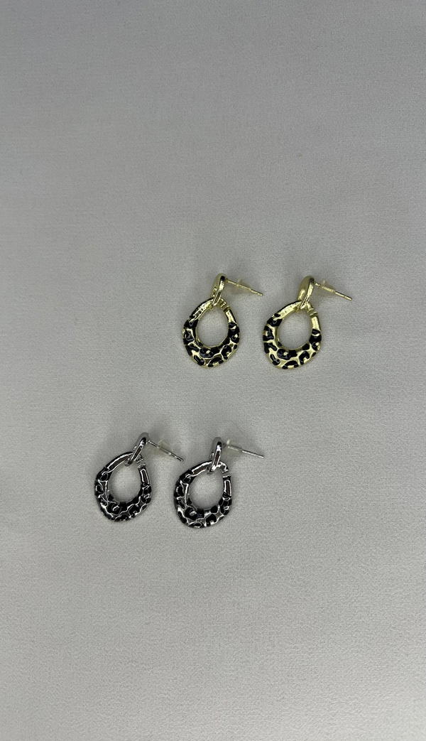 printed Gold&silver earrings  Image 2 Preview