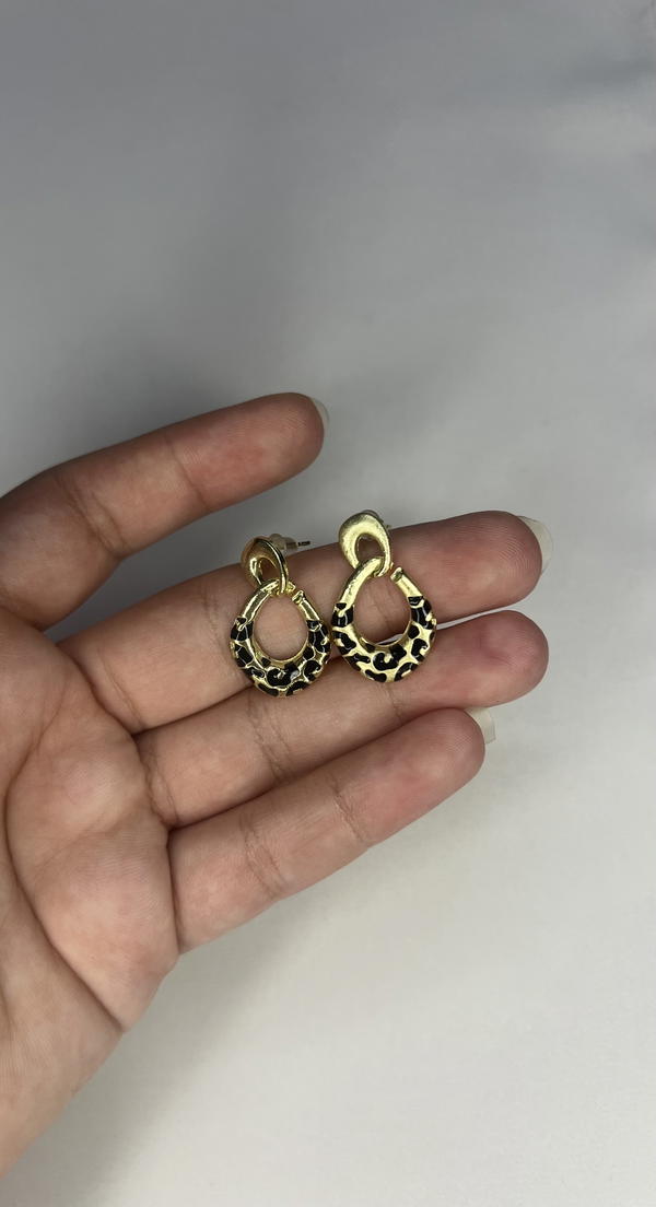 printed Gold&silver earrings  Image 6 Preview