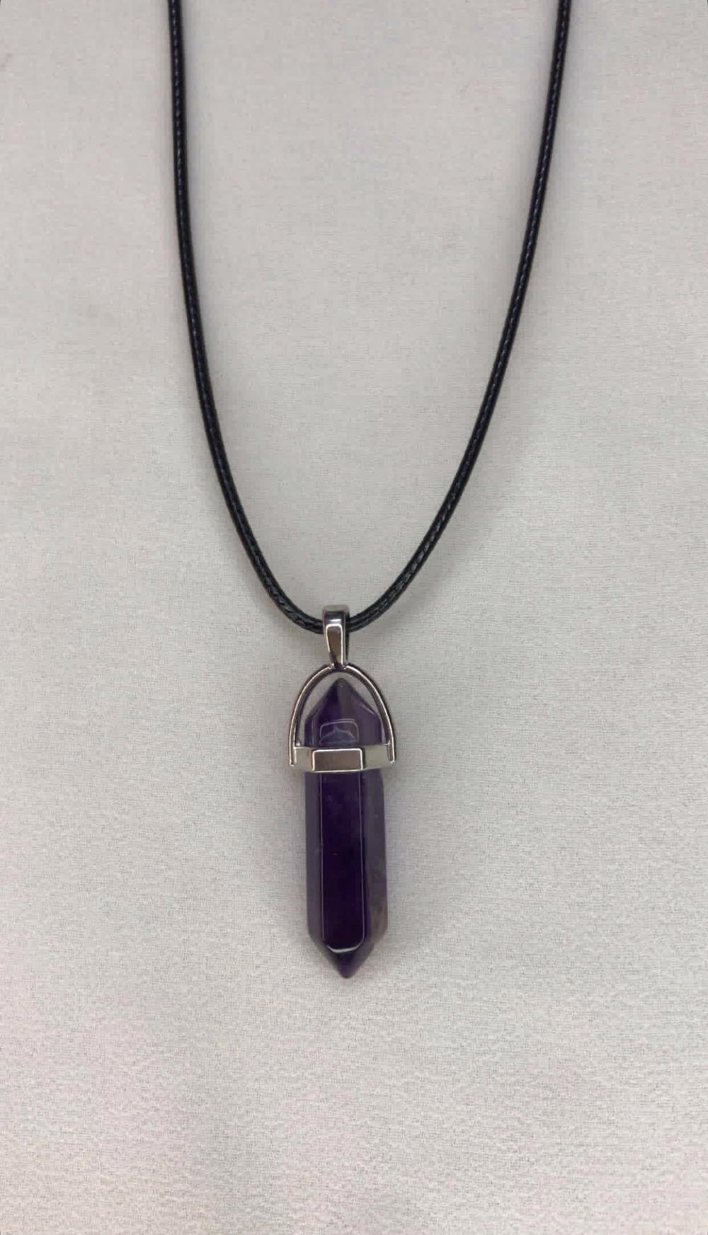 purple crystal necklace  Preview Image