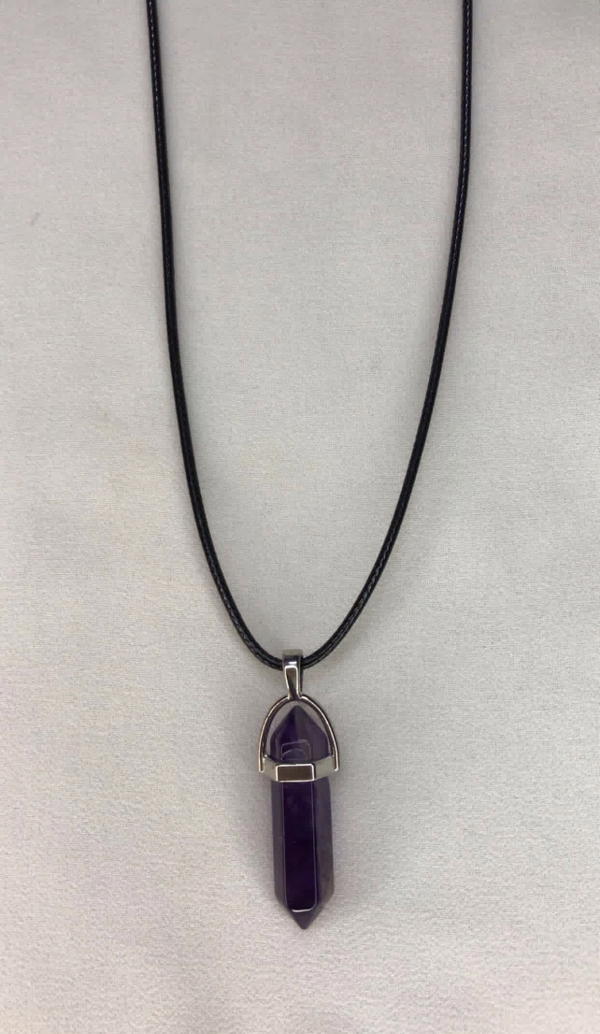 purple crystal necklace  Image 2 Preview