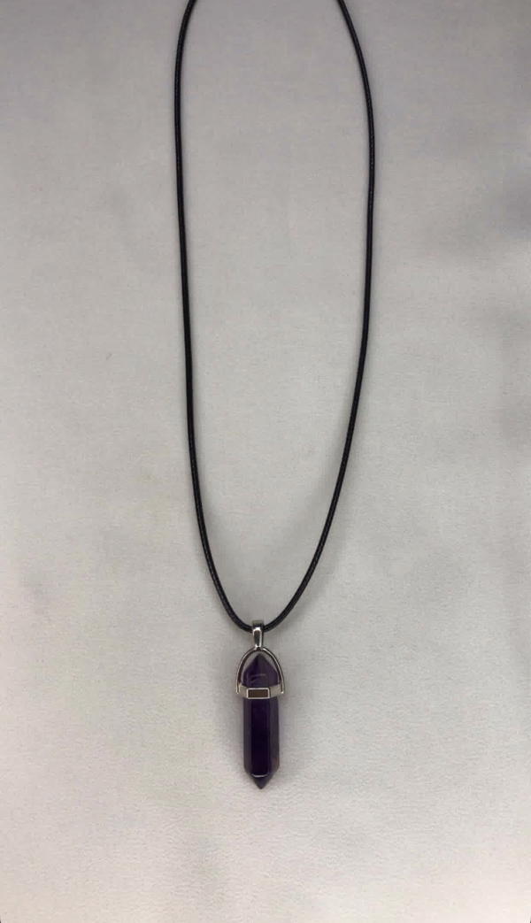 purple crystal necklace  Image 3 Preview