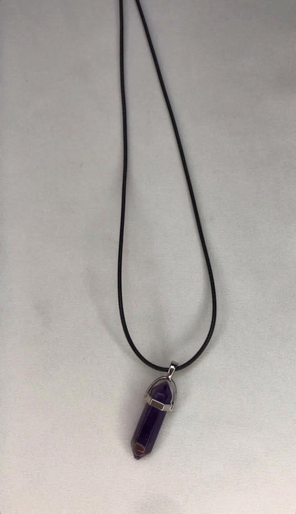 purple crystal necklace  Image 6 Preview