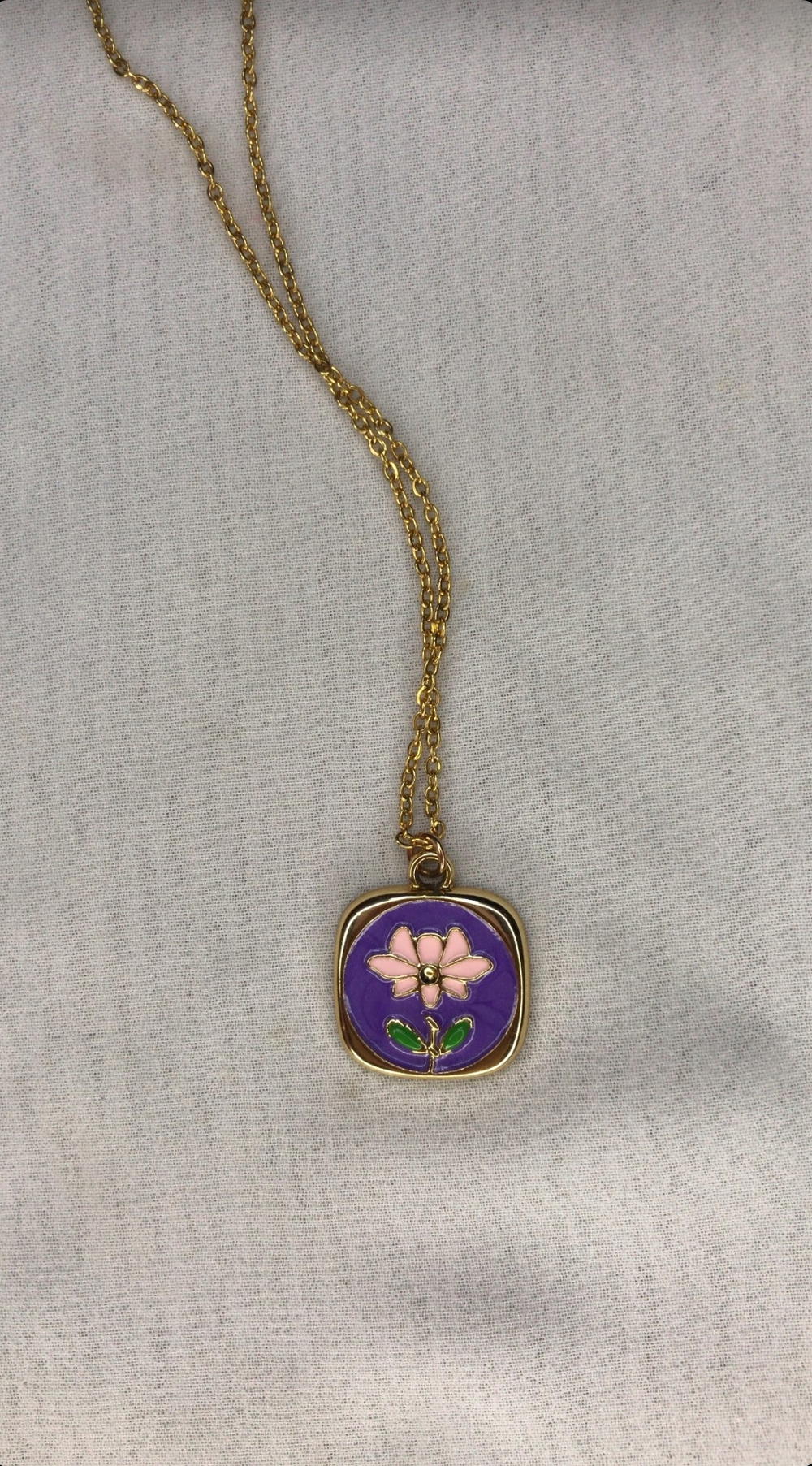 purple flower necklace  Preview Image