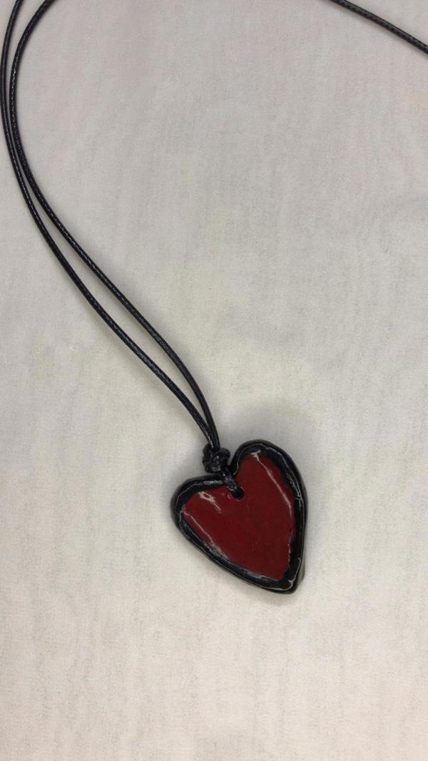 red heart necklace  Image 5 Preview