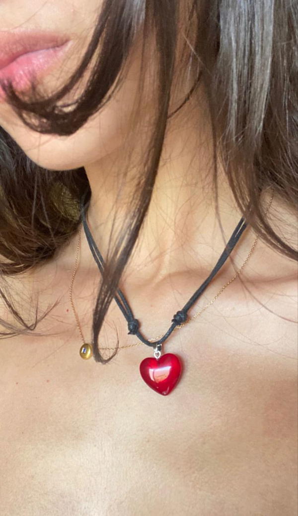 red heart necklace  Image 5 Preview