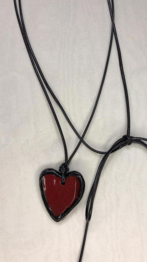 red heart necklace  Image 6 Preview