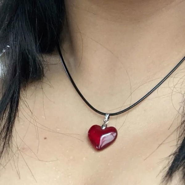 red heart necklace  Image 7 Preview