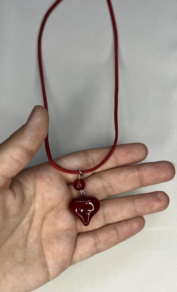 red heart necklace  Image 5 Preview