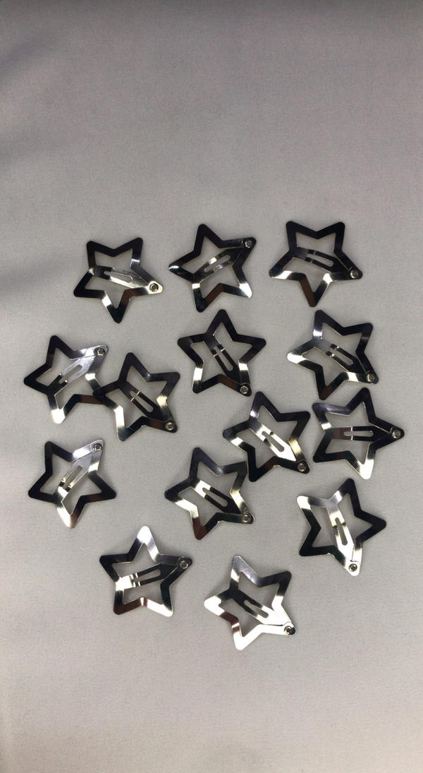 silver star clips  Image 1 Preview