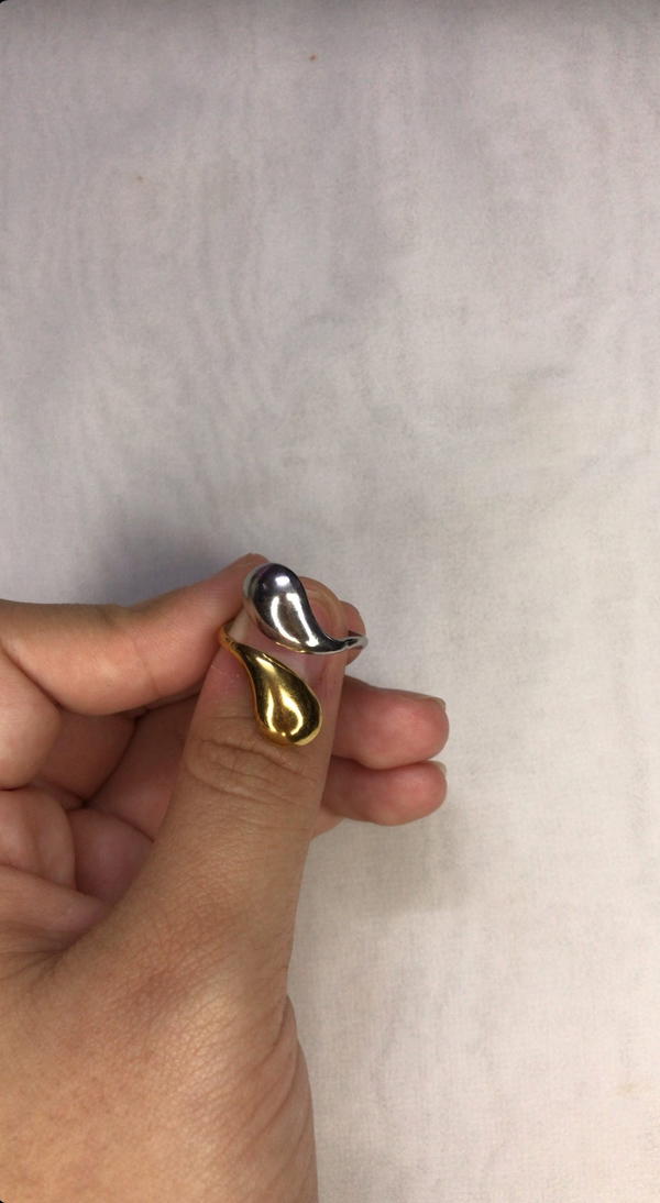 silver & gold ring Image 4 Preview