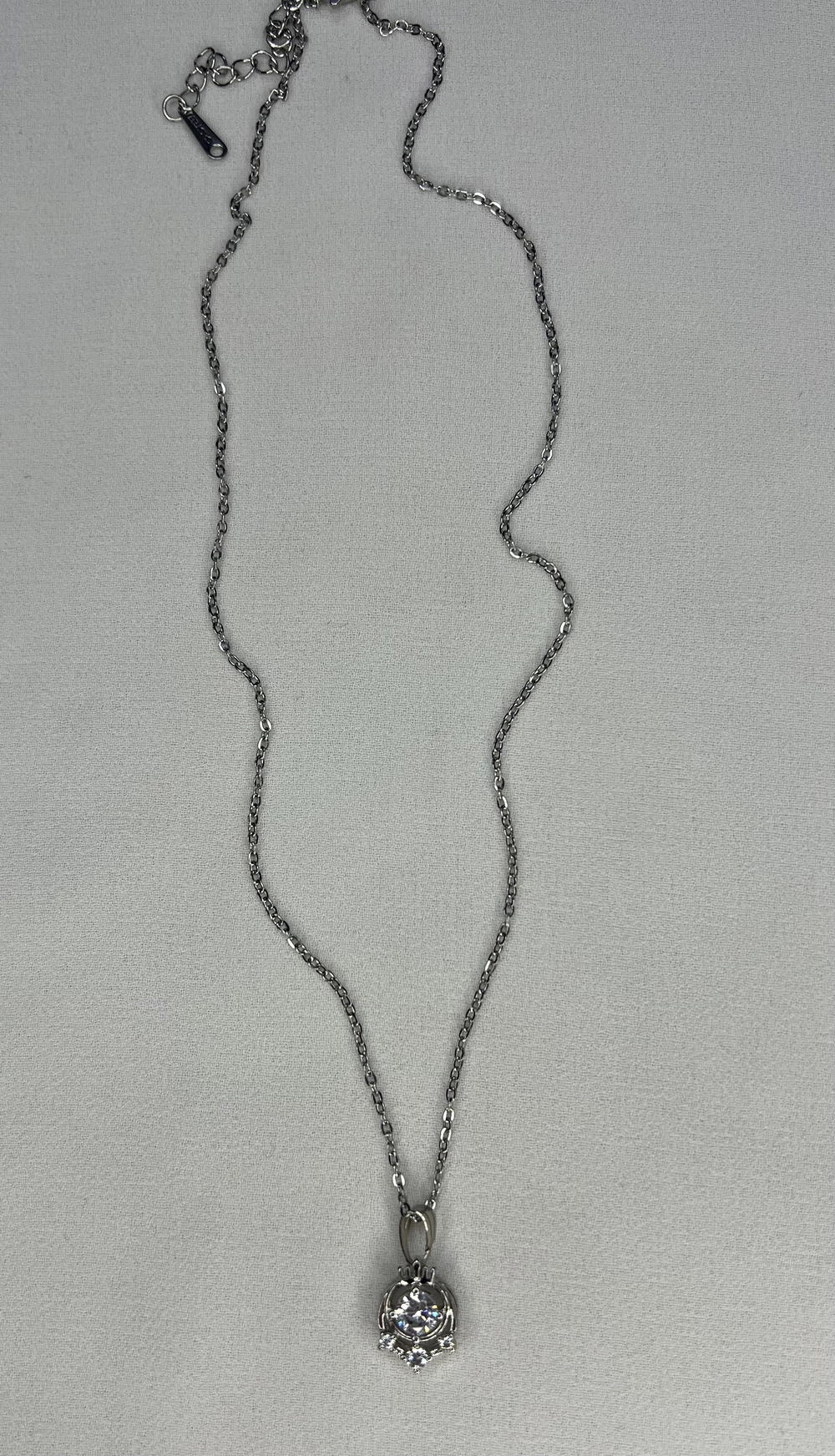 silver crystal necklace  Preview Image