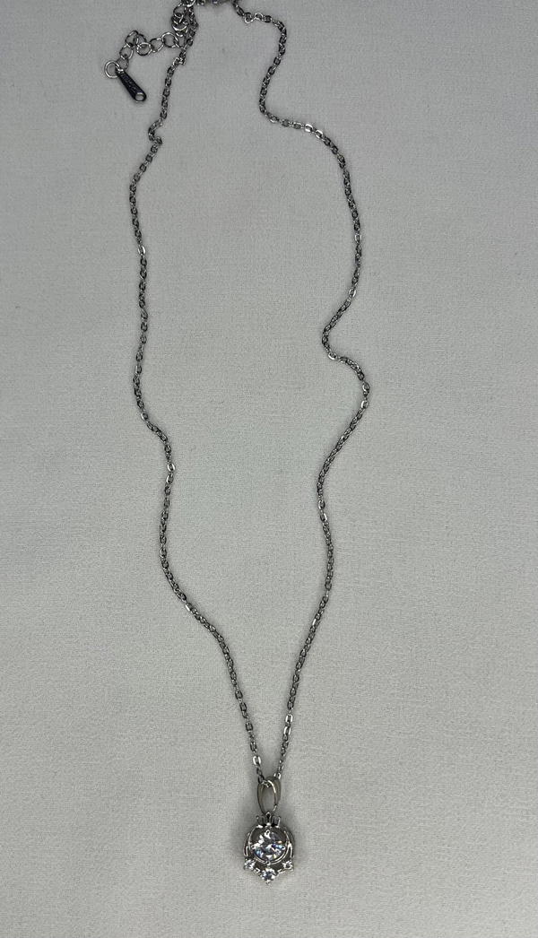 silver crystal necklace  Image 1 Preview