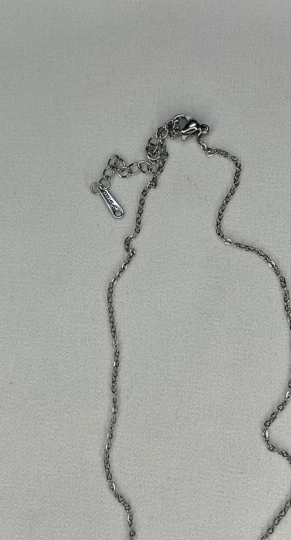 silver crystal necklace  Image 3 Preview