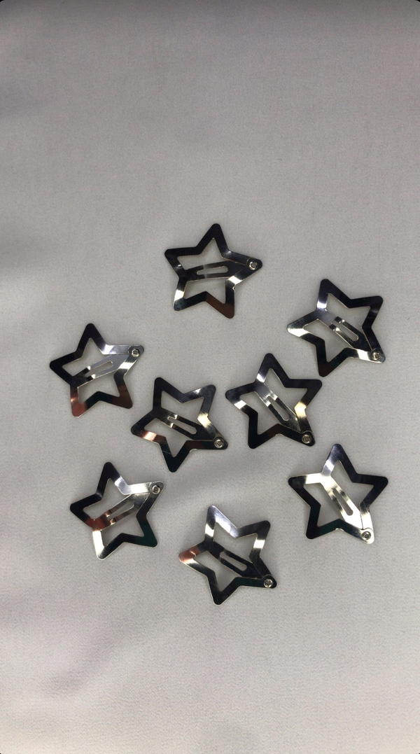 silver star clips  Image 2 Preview