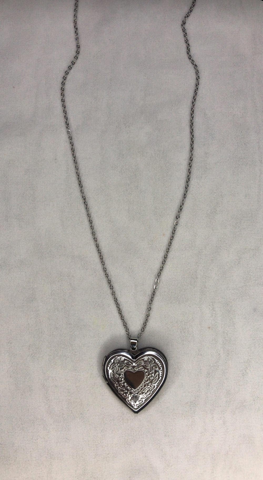 stainless heart locket necklace  Preview Image